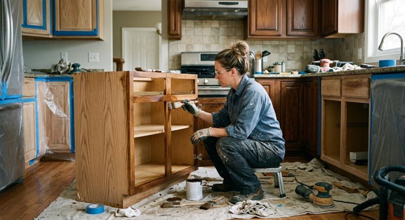 Cupboard Refinishing in Bloomington, IN